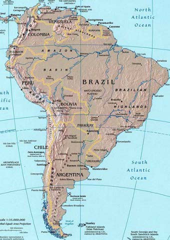 Map of South America