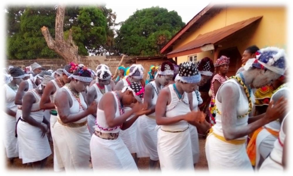 A secret society women harass a church.